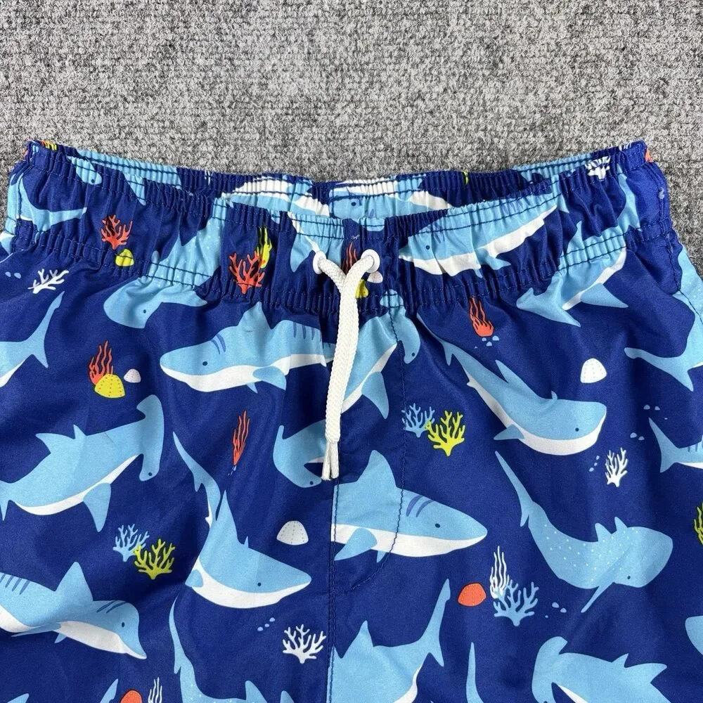 Place Sport Shorts Boys XL 14 Blue Shark Swim Trunks Board